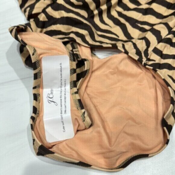 NWT J. Crew Women's Brown Front Twist One Piece Bathing Suit Size 24 - Picture 6 of 7